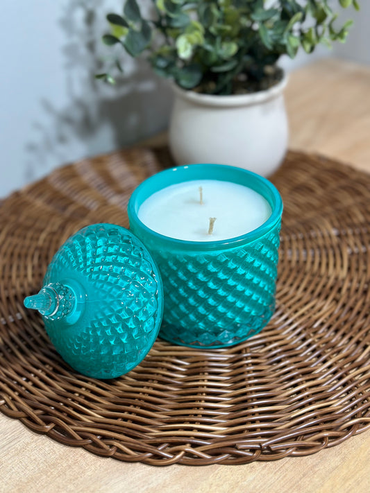 Teal Cupola Candle